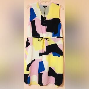 NWT Selected Femme yellow blue Black Dress Size Eu 38